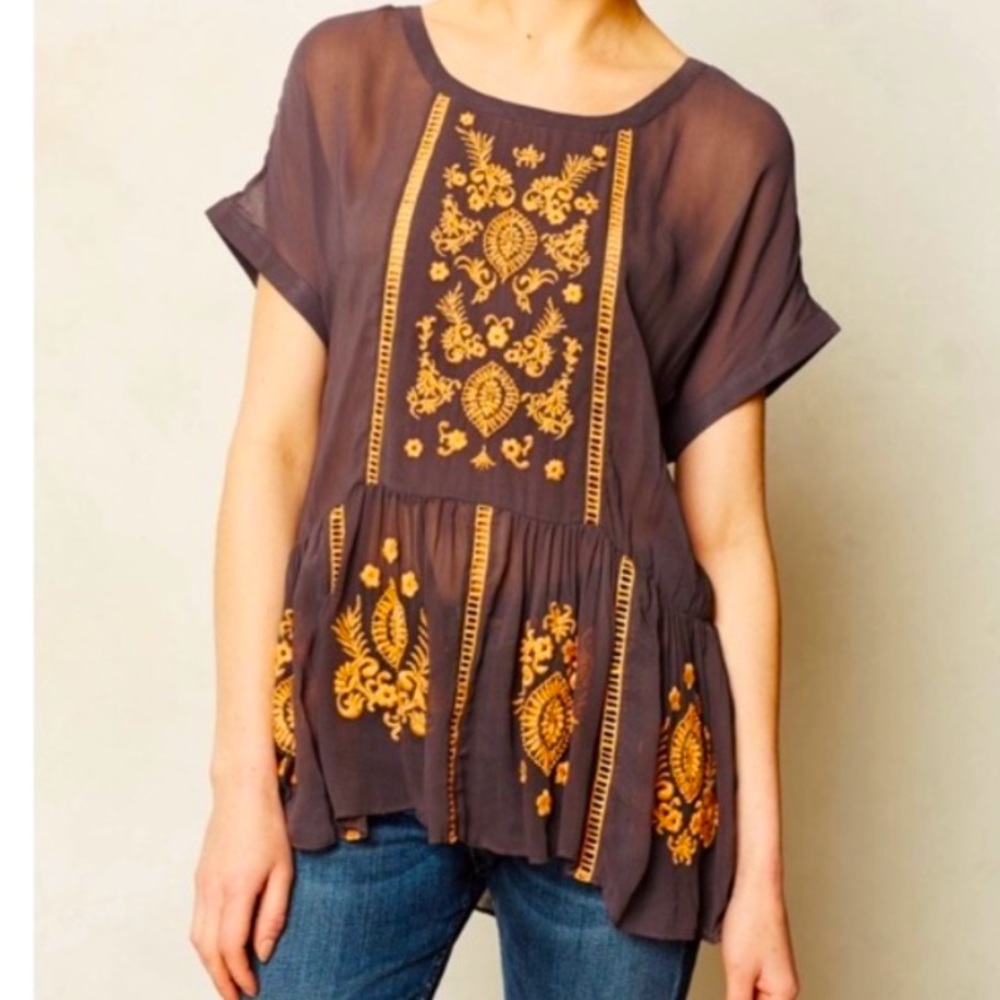 Anthropologie Vanessa Virginia Antalya Top